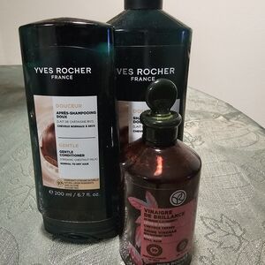 Yves Rocher Hair Care Trio with Black and Pink Packaging